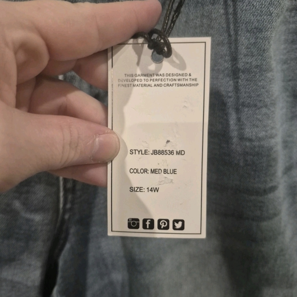 Judy Blue Susan High Rise Side Panel Detail Slim Jeans Size 14 NWT - Picture 7 of 7